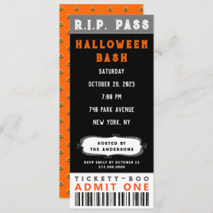 Invitation de billets de fête d'Halloween