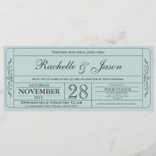 Invitation de billets de mariage vintage