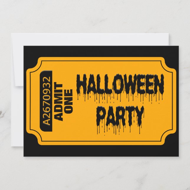 Invitation de billets d'Halloween (Devant)