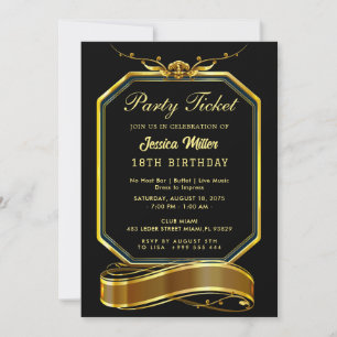 Invitation de billets Golden Party