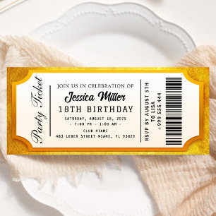 Invitation de billets Golden Party