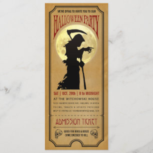 Invitation de billets pour la fête d'Halloween