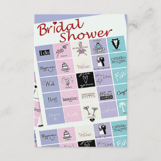 Invitation de bingo-test de Fête de la mariée