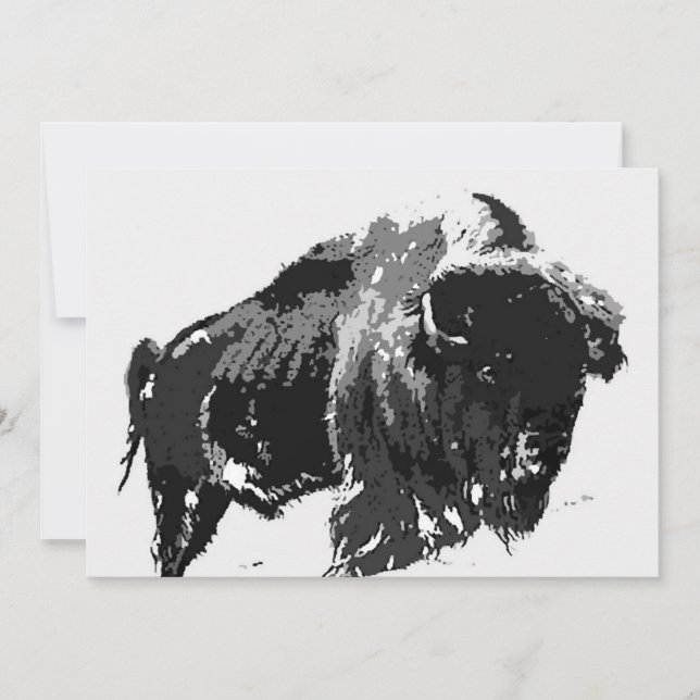 Invitation de bisons / buffles - Invitations de bu (Devant)