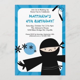 Invitation de bleu de puissance de Ninja
