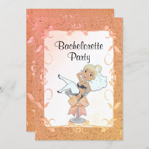 Invitation de Blond Haired Bachelorette Party