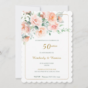 Invitation De Boda 50 Aniversaire avec dentelle vintage