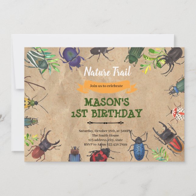 Invitation de bogues vintages (Devant)