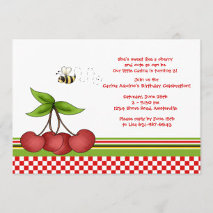 Invitation de bonbon à cerise
