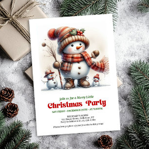 Invitation de bonhomme de neige de Noël fantaisist