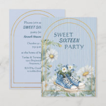 Invitation de bottes d'anniversaire de fille pour