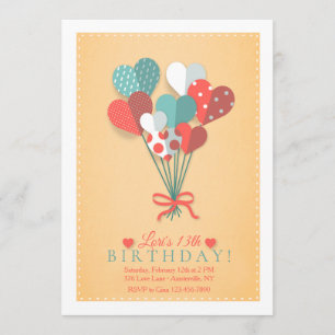 Invitation de bouquet de coeur