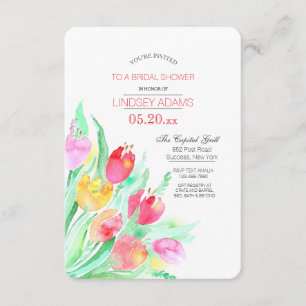 Invitation de bouquet de tulipe