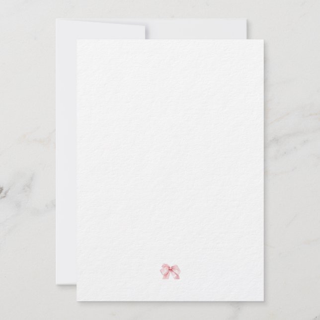 Invitation de Bow rose (Dos)