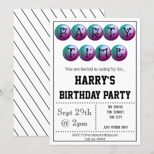 Invitation de Bowling Party