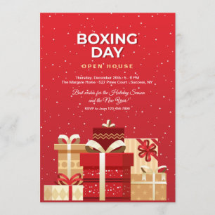 Invitation de Boxday en rouge