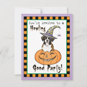 Invitation de Boxer Halloween