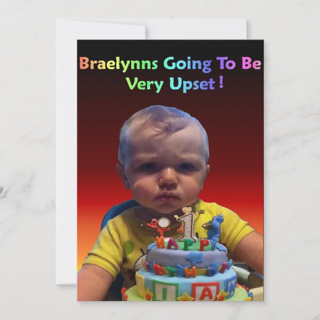 Invitation de Braelynns 1er anniversaire (Devant)