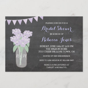 Invitation de BridalShower de pot de maçon