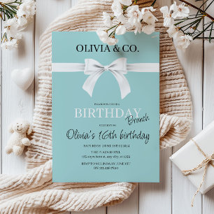 Invitation de brunch d'anniversaire Petit déjeuner