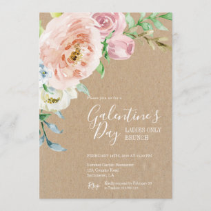 Invitation de brunch de dames du jour de Galentine