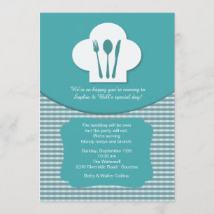 Invitation de brunch de mariage de courrier du