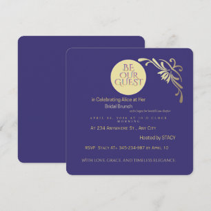 Invitation de brunch de mariage de luxe Grue élé