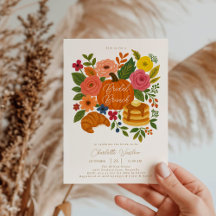 Invitation de brunch de mariage floral automnal ci