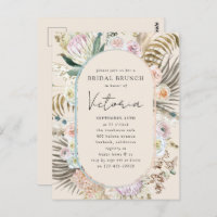 Invitation de Brunch de Mariage Florales d'Herbe d