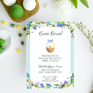 Invitation de Brunch de Pâques