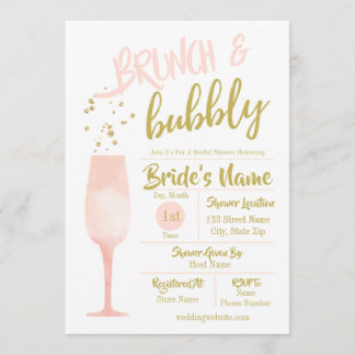 Invitation de Brunch et de Bubbly