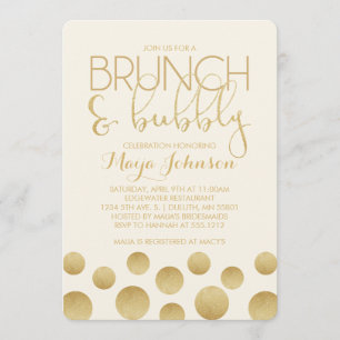 Invitation de Brunch et de Bubbly