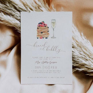 Invitation de Brunch et de Bubbly