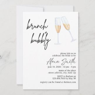 Invitation de Brunch et de Bubbly
