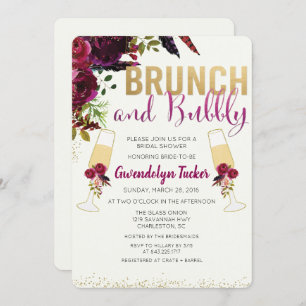Invitation de Brunch et de Bubbly