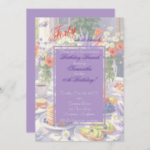 Invitation de Brunch Floral