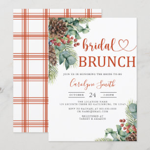Invitation de Brunch nuptial de Noël