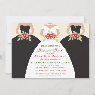 Invitation de brunch nuptiale (noir)