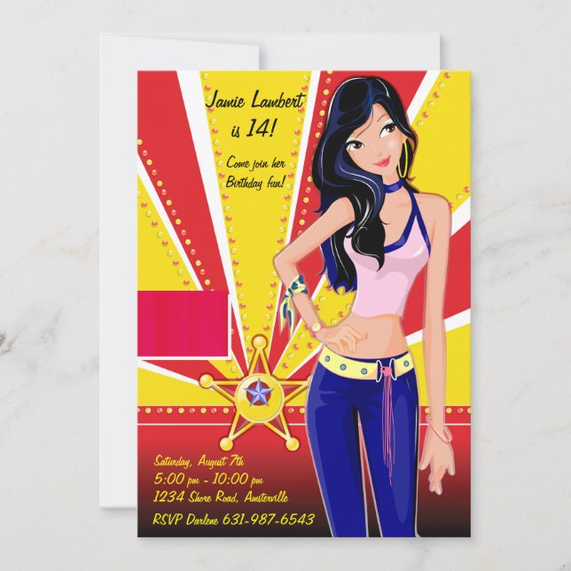 Invitation de Brunette Cutie (Devant)