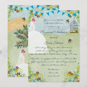 Invitation de bunting de cage à oiseaux pour la do