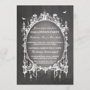 Invitation de cadre de la fête d'Halloween de goth