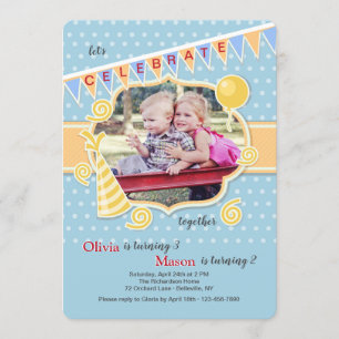 Invitation de cadre de photo de célébration