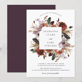 Invitation de cadre Mariage Butterum & Plum