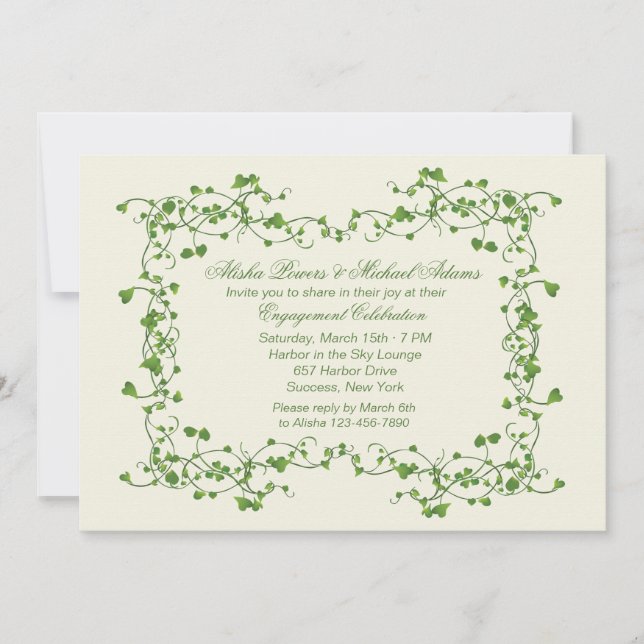 Invitation de cadres Ivy (Devant)