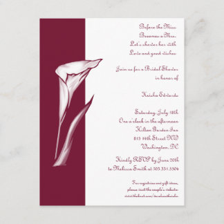 Invitation de Calla Lily