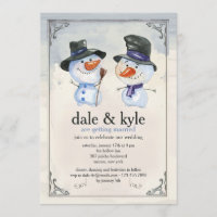 Invitation de camarades de bonhomme de neige