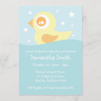 Invitation de canard en caoutchouc jaune