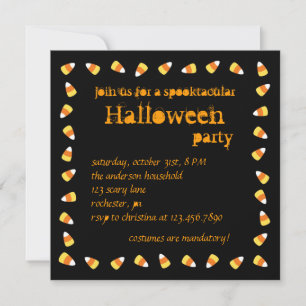 Invitation de Candy Corn Halloween