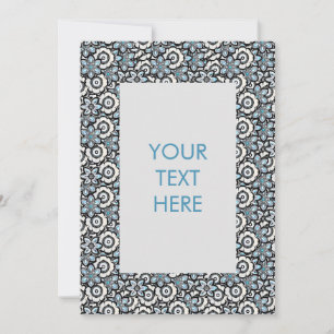 Invitation de carte blanche Motif Floral Boho