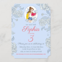 Invitation de carte d'anniversaire, princesse